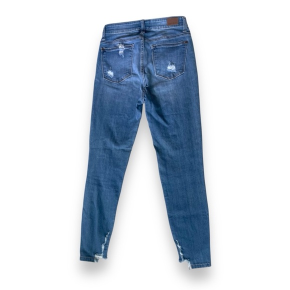 Judy Blue Distressed Skinny Jeans High Rise Stretch Denim Ankle Ripped Cotton - Picture 3 of 11
